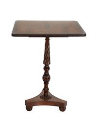 A Regency Style Rosewood Veneered Crossbanded Tea Table on Trefoil Base
