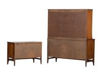 A Broyhill Brasilia Walnut Credenza and Hutch