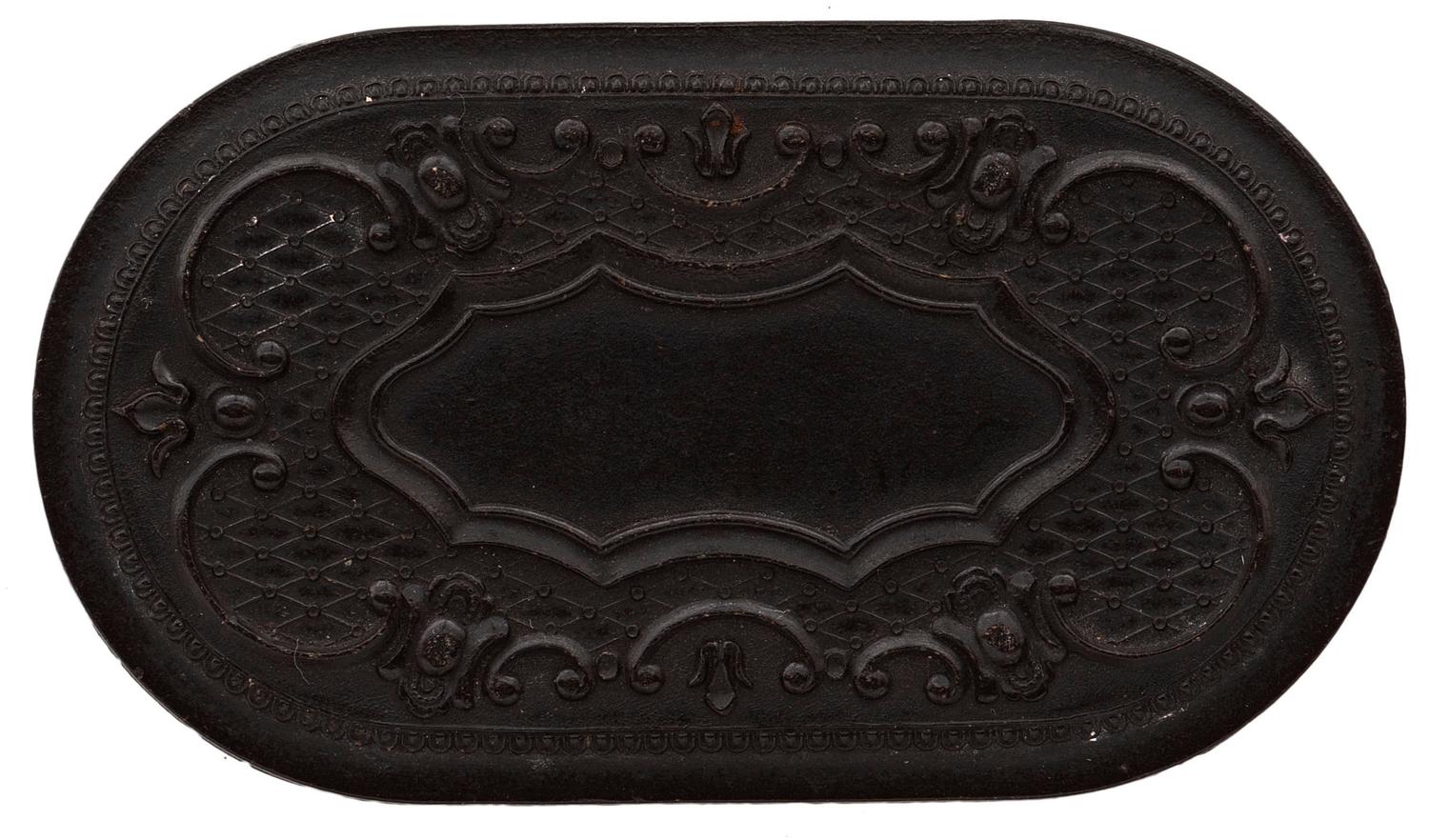 [EARLY PHOTOGRAPHY - UNION CASES]. A Very Rare geometric "double oreo" case containing tintype portraits of a man and woman [Berg 3-451/3-452].