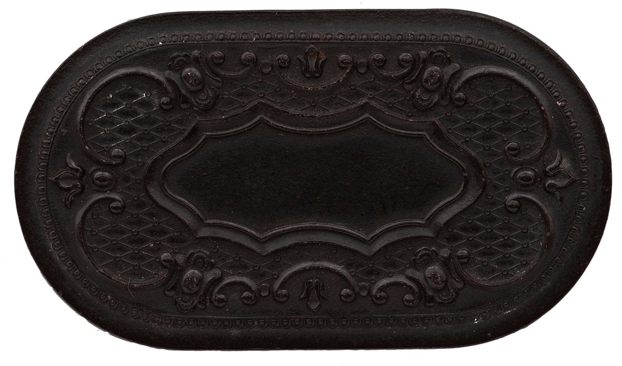 [EARLY PHOTOGRAPHY - UNION CASES]. A Very Rare geometric "double oreo" case containing tintype portraits of a man and woman [Berg 3-451/3-452].
