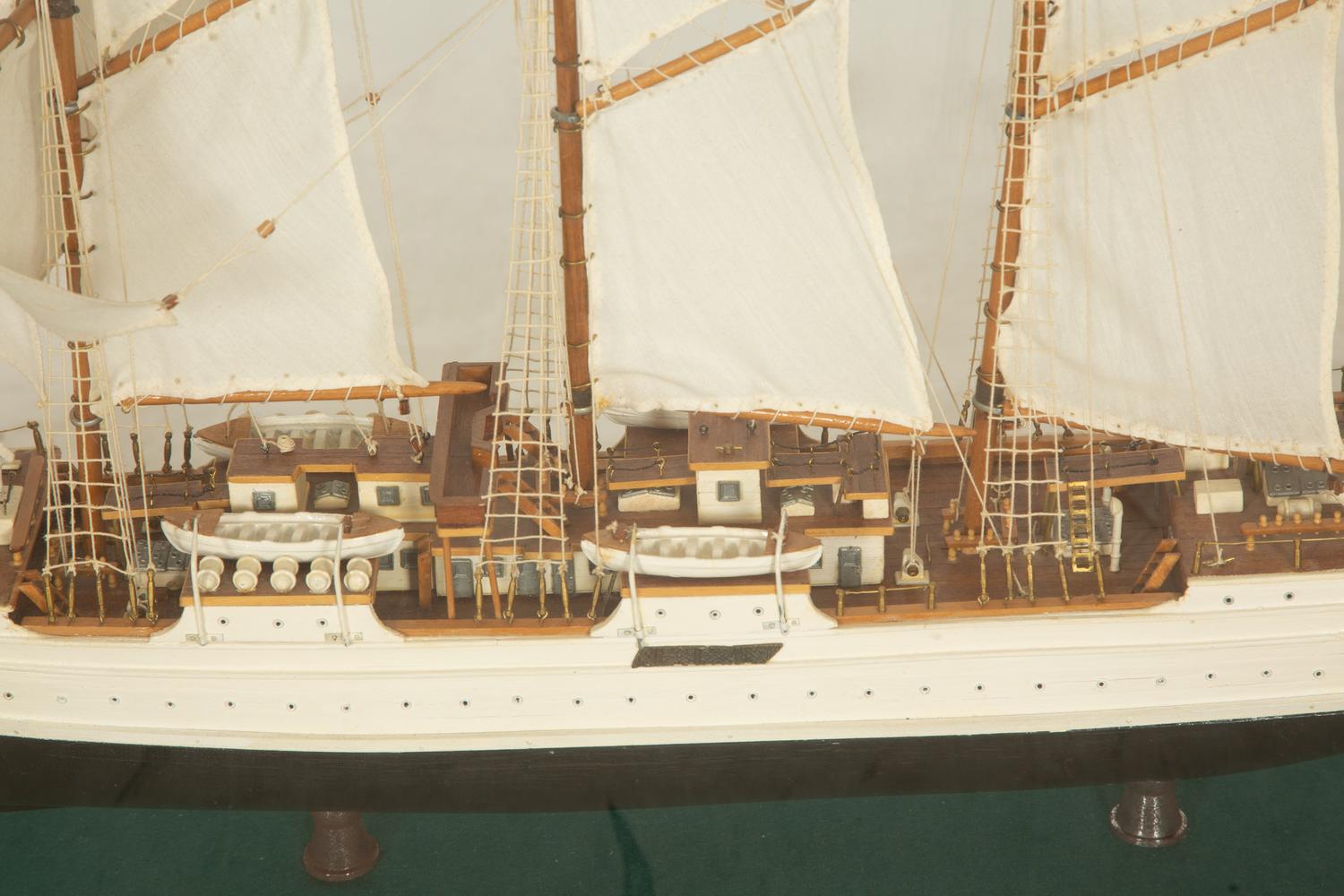 A Well-Presented Model of the Top Sail Schooner Training Ship Juan Sebastian De Elcano — 20th Century