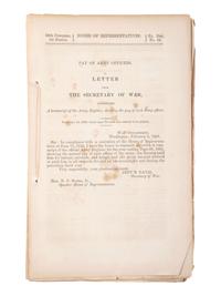 [CIVIL WAR]. The Confederate Statutes at Large. Richmond, VA: R.M. Smith, 1864. [ With :] Printed Letter from Secretary of War Jefferson Davis transmitting a transcript of the Army Register for 1856.