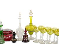 A Collection of Glass Stemware and Table Articles