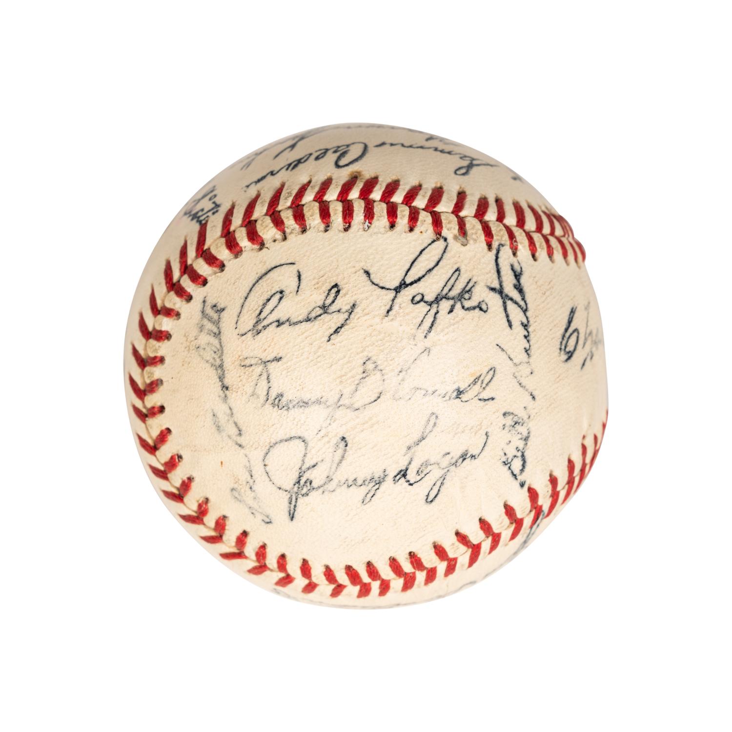 A Group of Signed Autograph Baseballs and One Signed Autograph Softball,