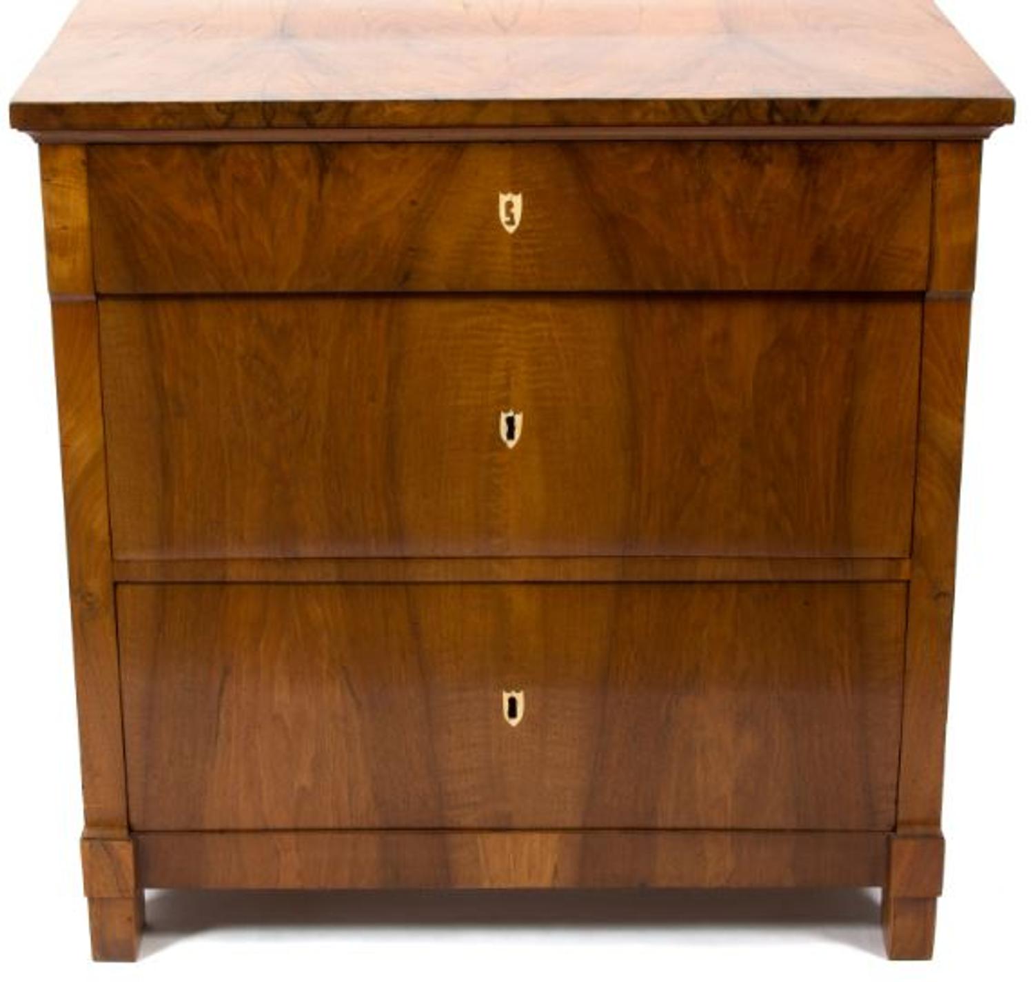 A Biedermeier Walnut Commode — MID-19TH CENTURY