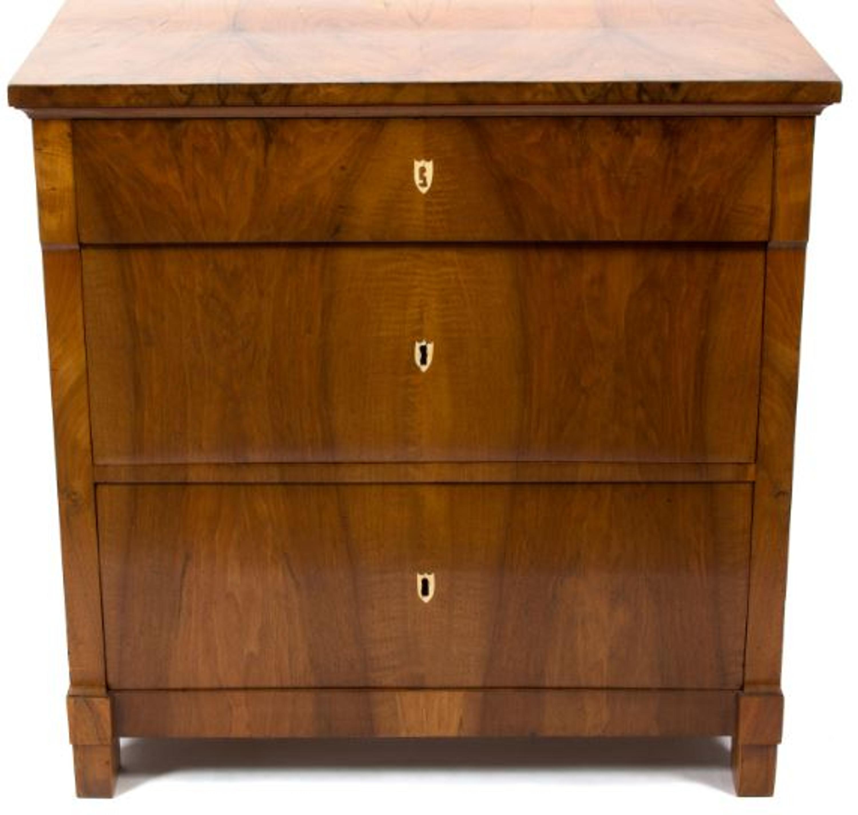 A Biedermeier Walnut Commode — MID-19TH CENTURY
