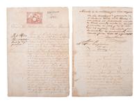[SLAVERY & ABOLITION]. A group of 12 manumission documents for enslaved persons in Cuba. 1871-1879.