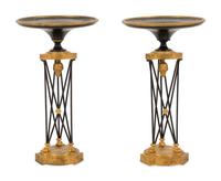 A Pair of Grand Tour Gilt and Patinated Bronze Athéniennes
