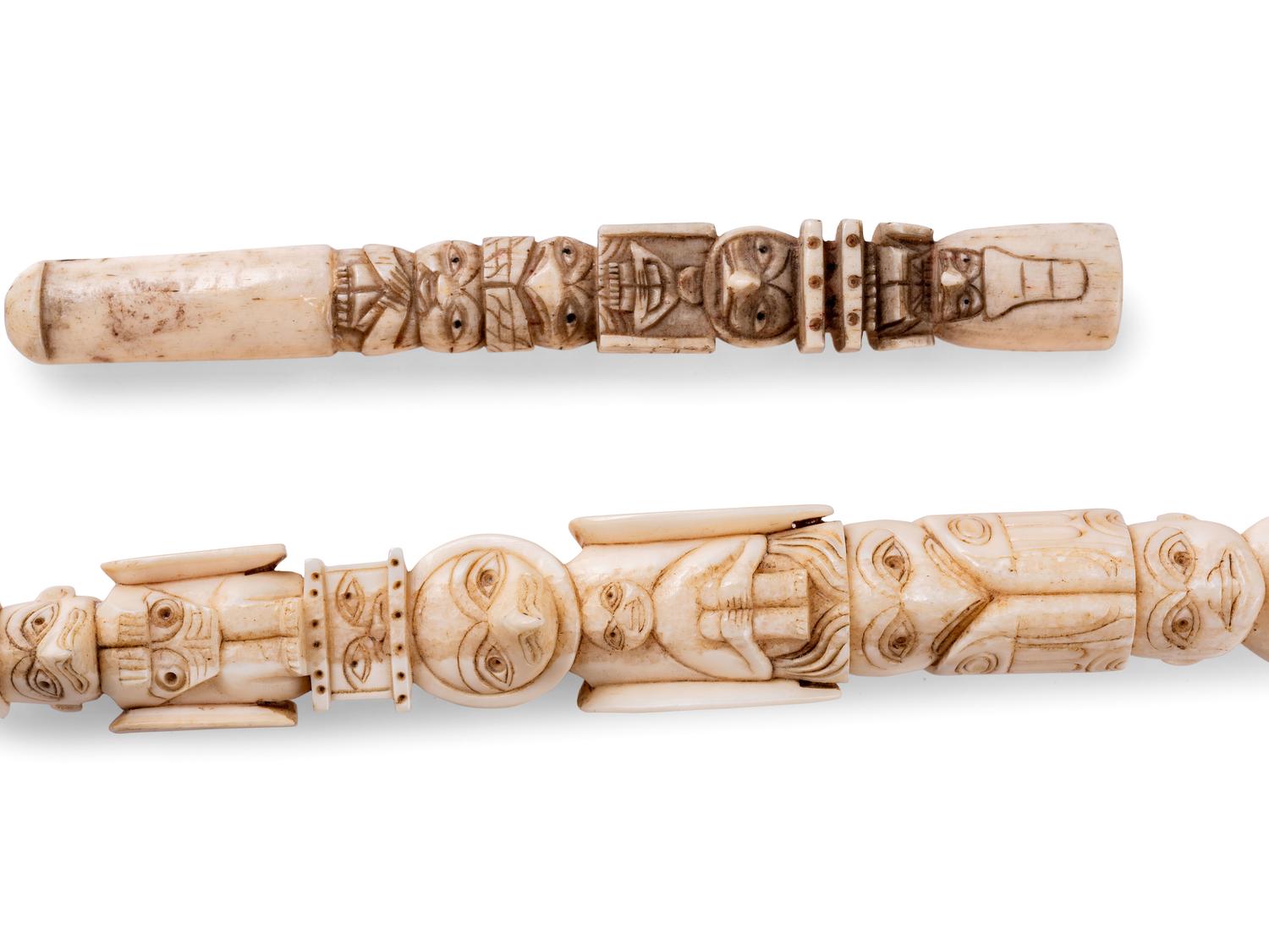 Northwest Coast Model Totem Pole and Cigarette Holder