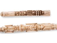 Northwest Coast Model Totem Pole and Cigarette Holder