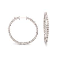 TIFFANY & CO. DIAMOND 'METRO' HOOP EARRINGS
