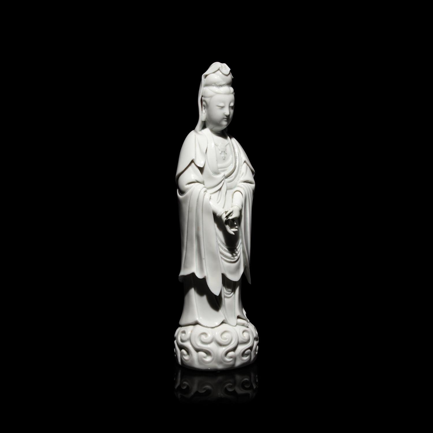 A Chinese Blanc de Chine Figure of Guanyin