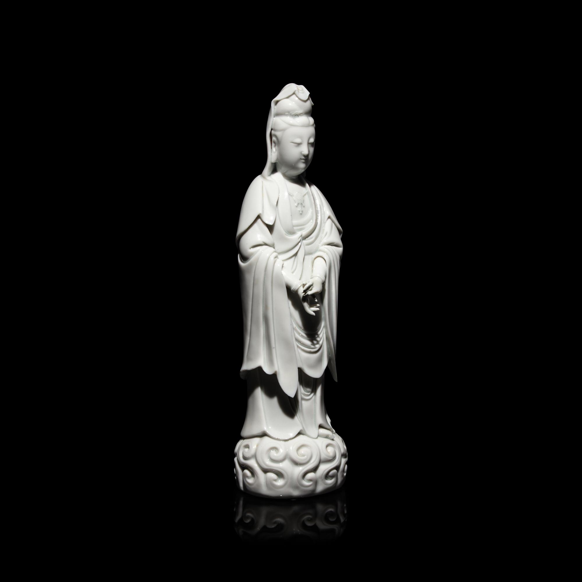 A Chinese Blanc de Chine Figure of Guanyin
