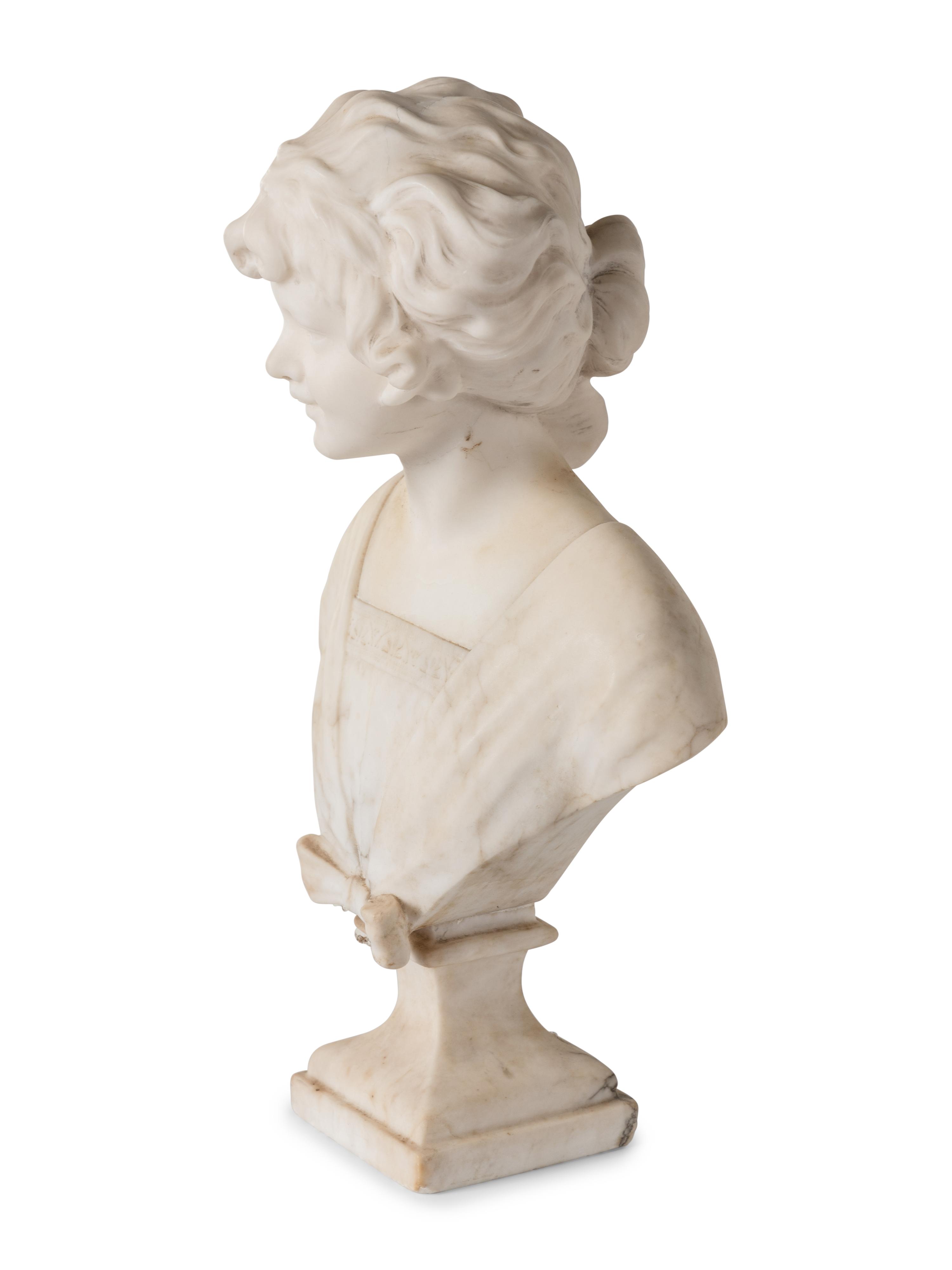 An Italian Marble Bust Attributed to Adolfo Cipriani