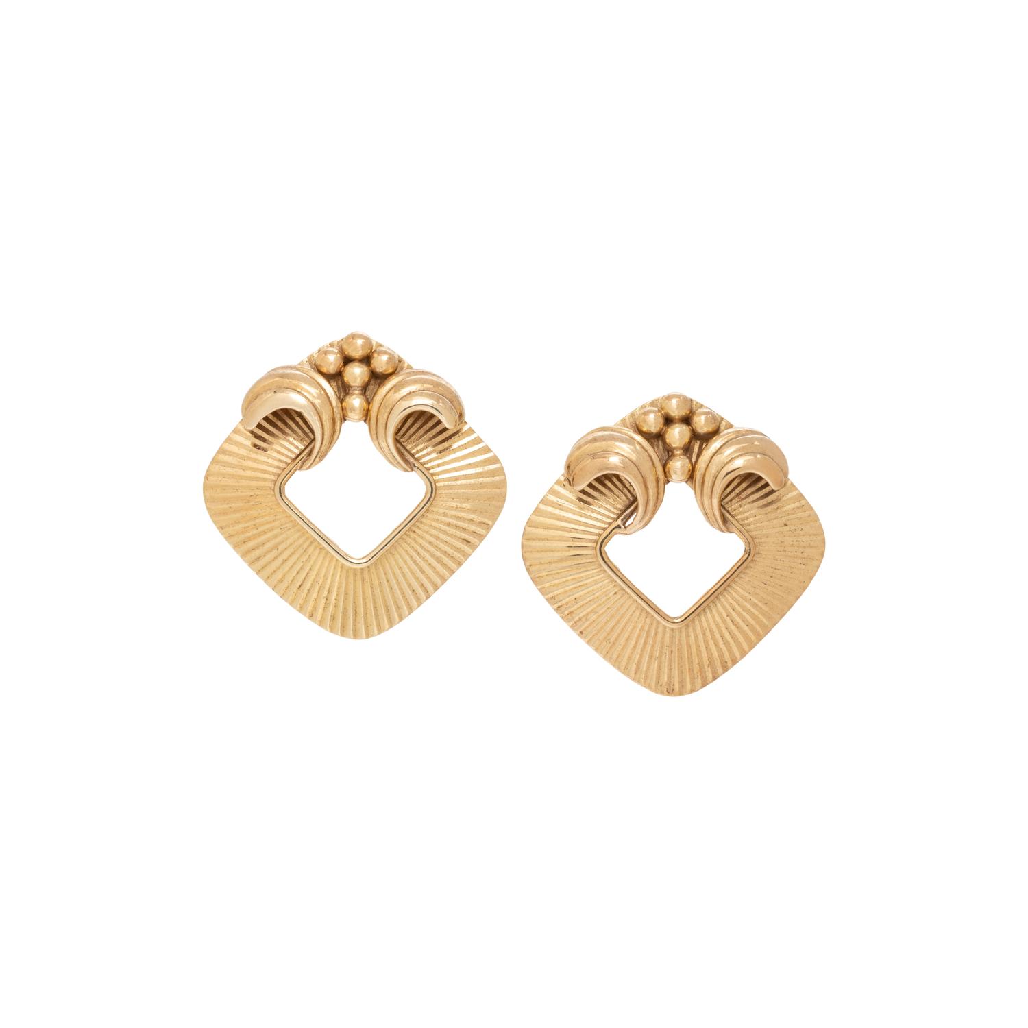 RETRO, YELLOW GOLD DRESS CLIPS