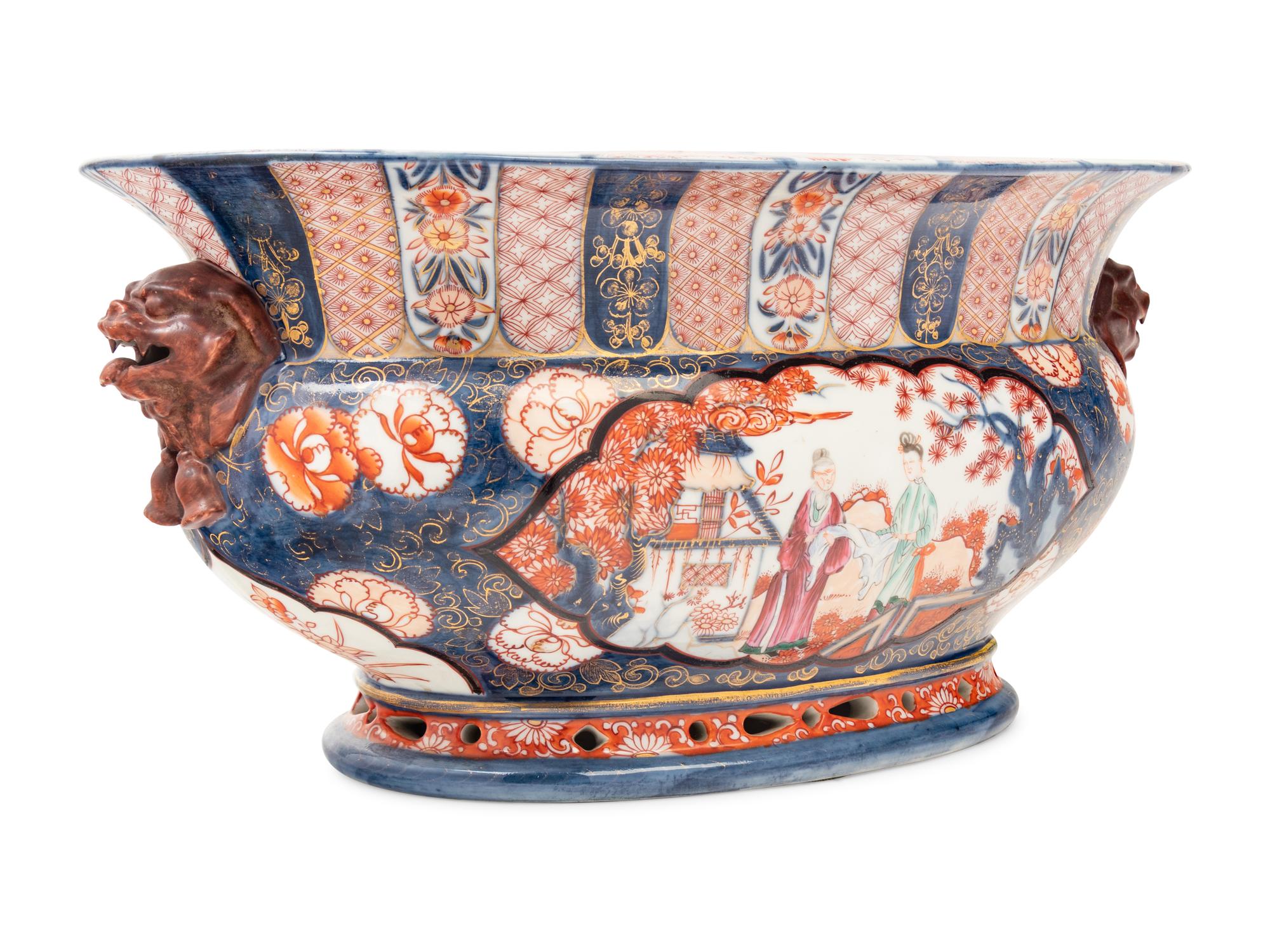 An Imari Porcelain Jardinière