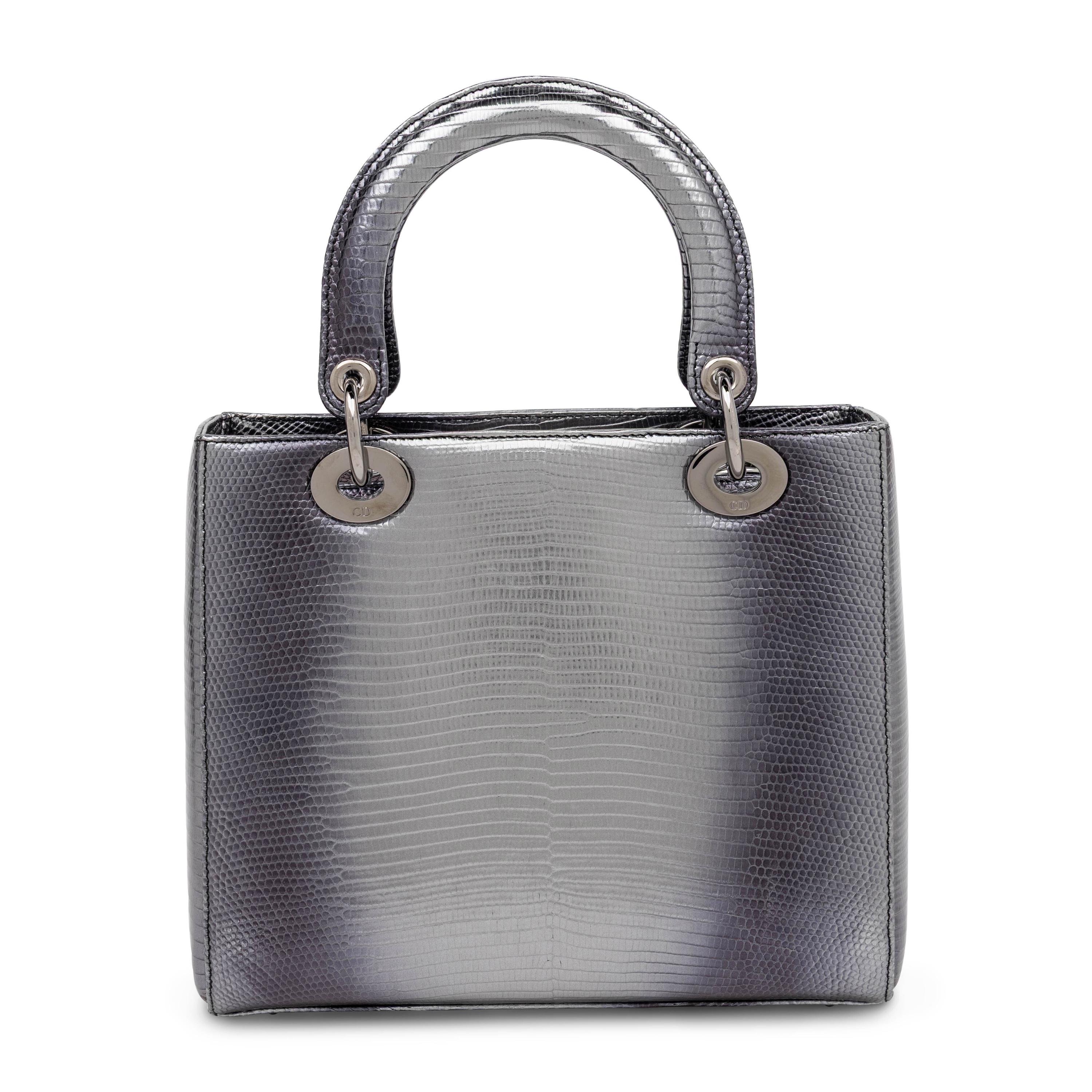 Christian Dior, Medium Lady Dior in Metallic Lizard Skin