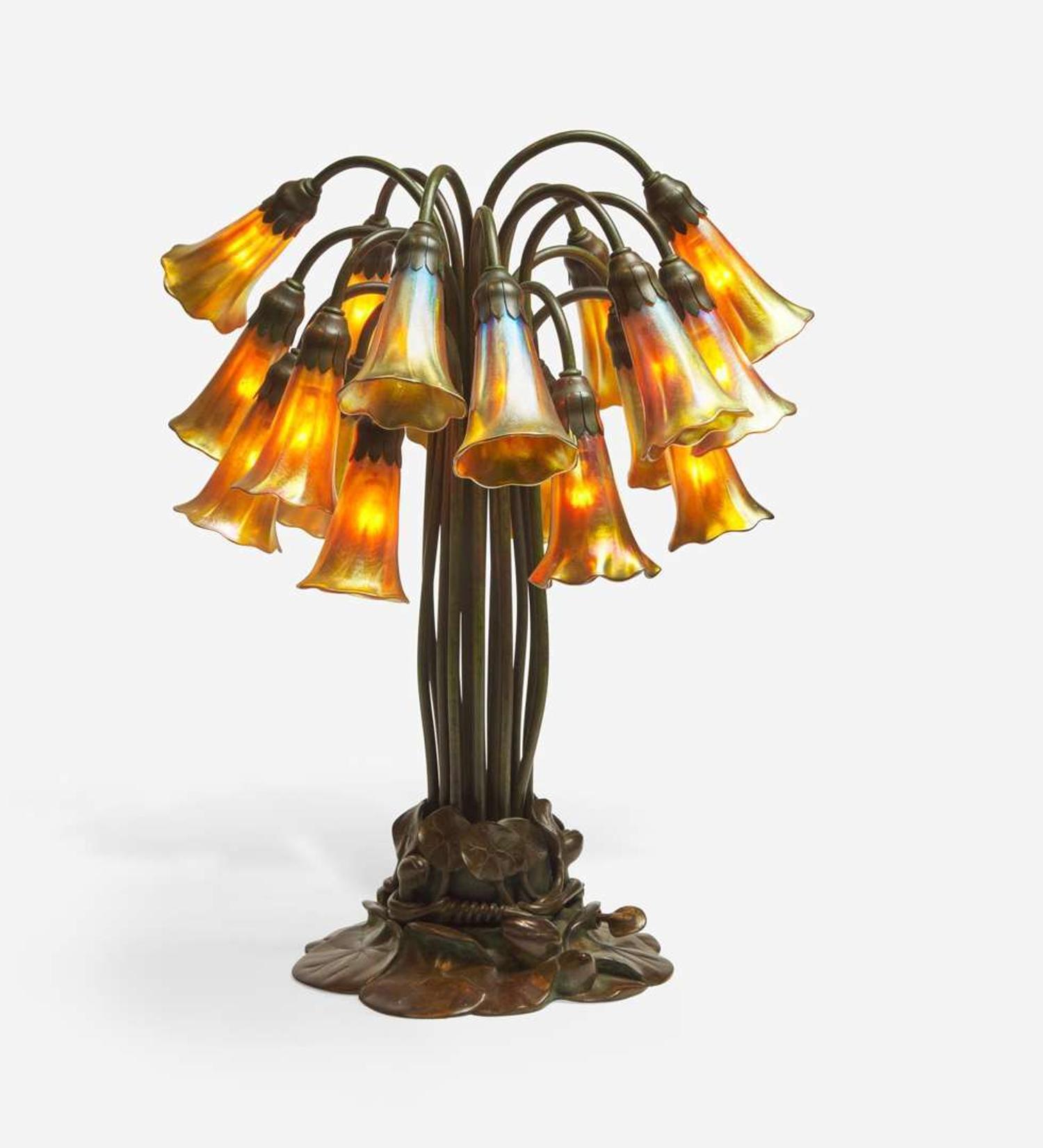 Tiffany Studios (American, active 1878-1932) An Eighteen-Light "Lily" Table Lamp, New York, NY, circa 1900