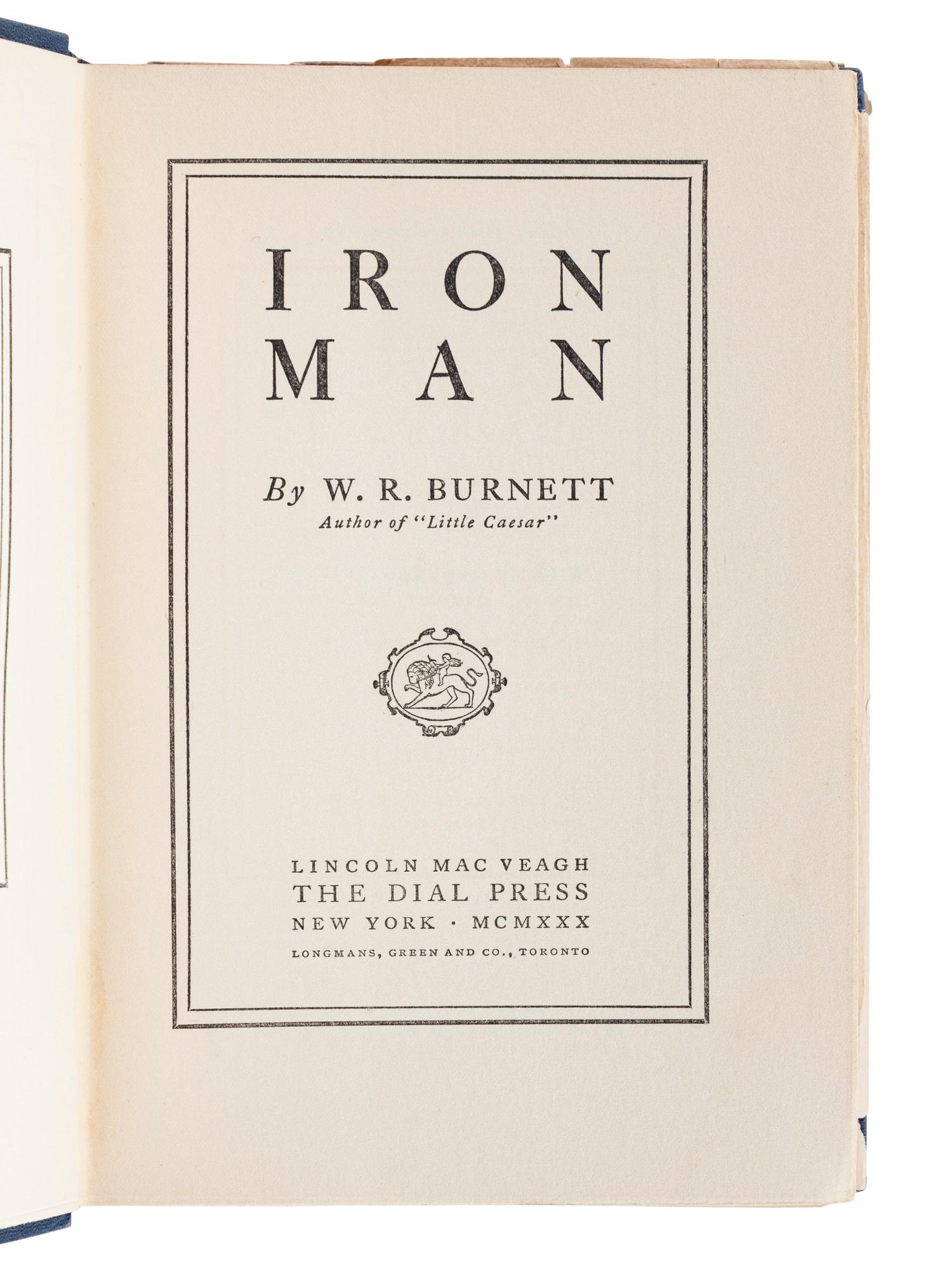 BURNETT, W. R. (1899-1982). The Quick Brown Fox . New York: Alfred A. Knopf, 1942. 8vo. Original cloth; publisher’s dust jacket. FIRST EDITION, BIBLIOGRAPHER ADRIAN GOLDSTONE’S COPY with his bookplate. A FINE ASSOCIATION.