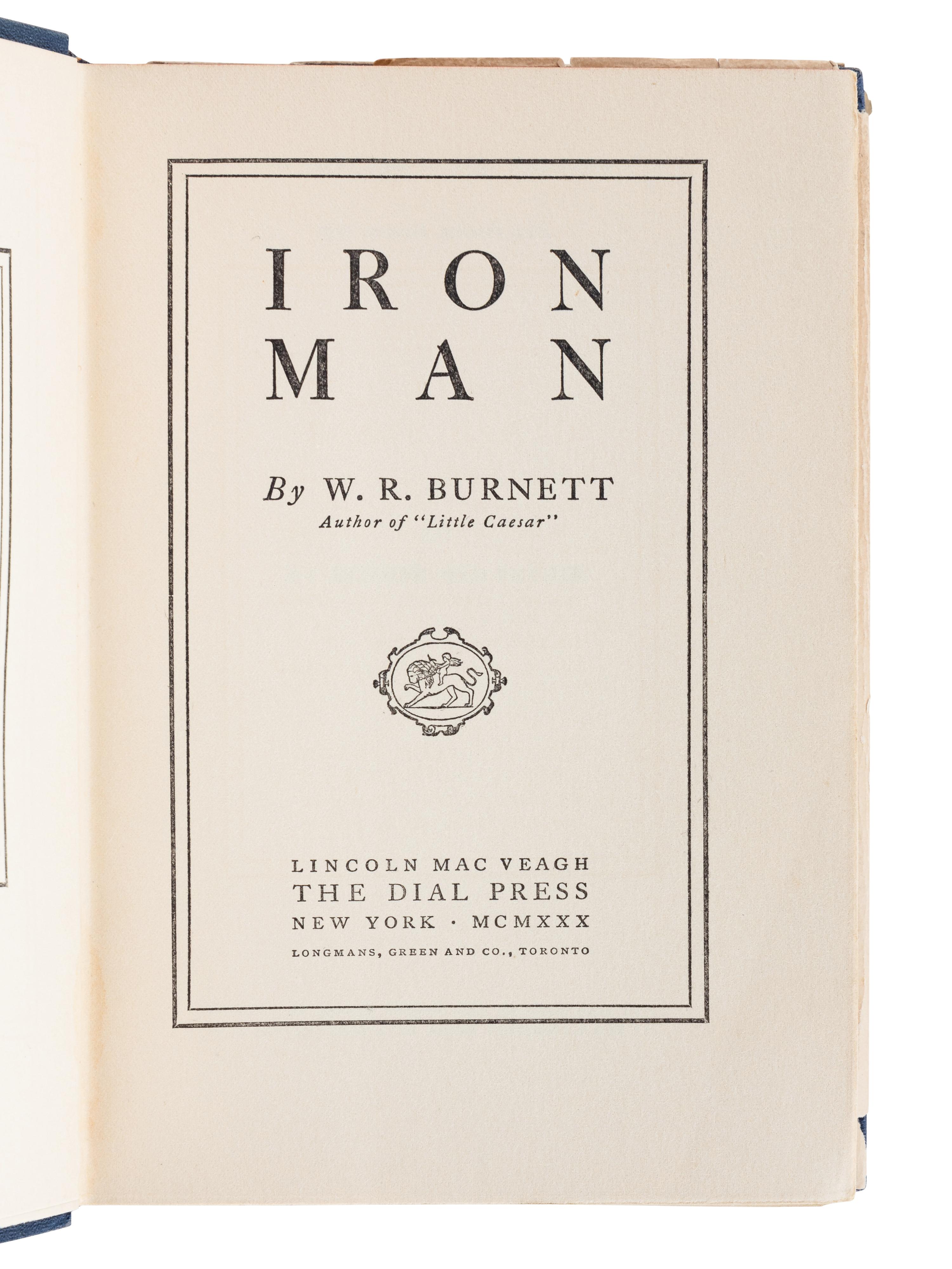BURNETT, W. R. (1899-1982). The Quick Brown Fox . New York: Alfred A. Knopf, 1942. 8vo. Original cloth; publisher’s dust jacket. FIRST EDITION, BIBLIOGRAPHER ADRIAN GOLDSTONE’S COPY with his bookplate. A FINE ASSOCIATION.