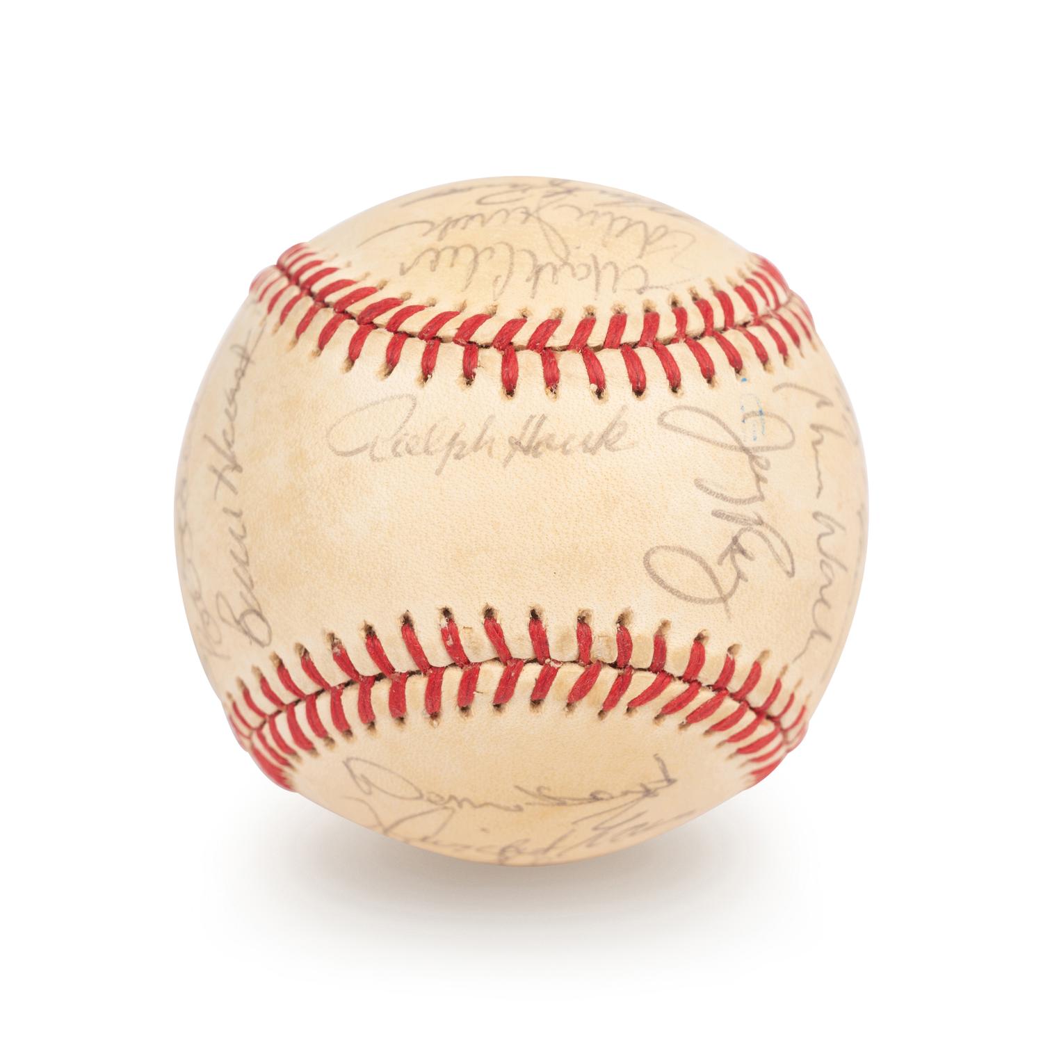 A 1983 Boston Red Sox Team Signed Autograph Baseball with 25 Signatures (Beckett Authentication Services Letter BAS Certified),