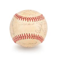 A 1983 Boston Red Sox Team Signed Autograph Baseball with 25 Signatures (Beckett Authentication Services Letter BAS Certified),