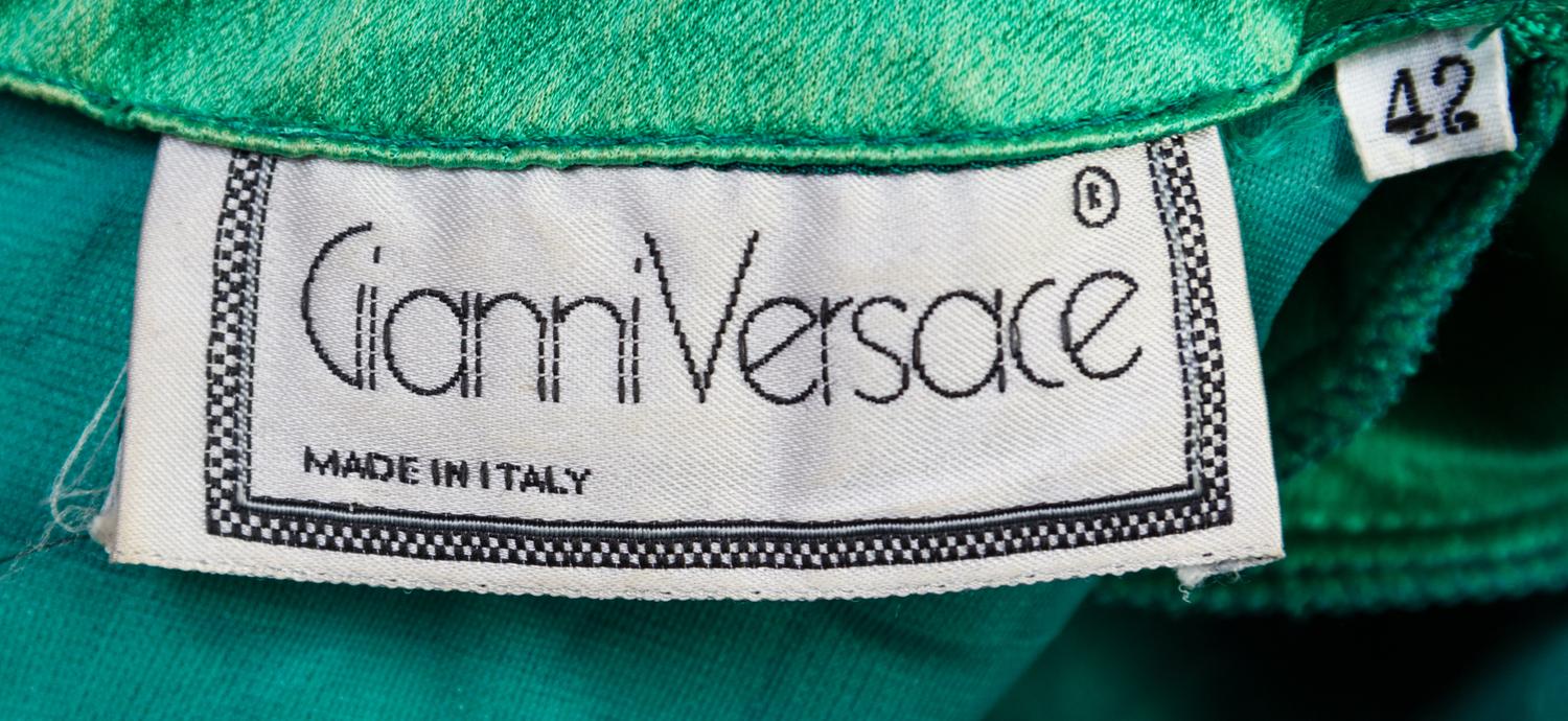 A Gianni Versace Green Basketweave Dress,