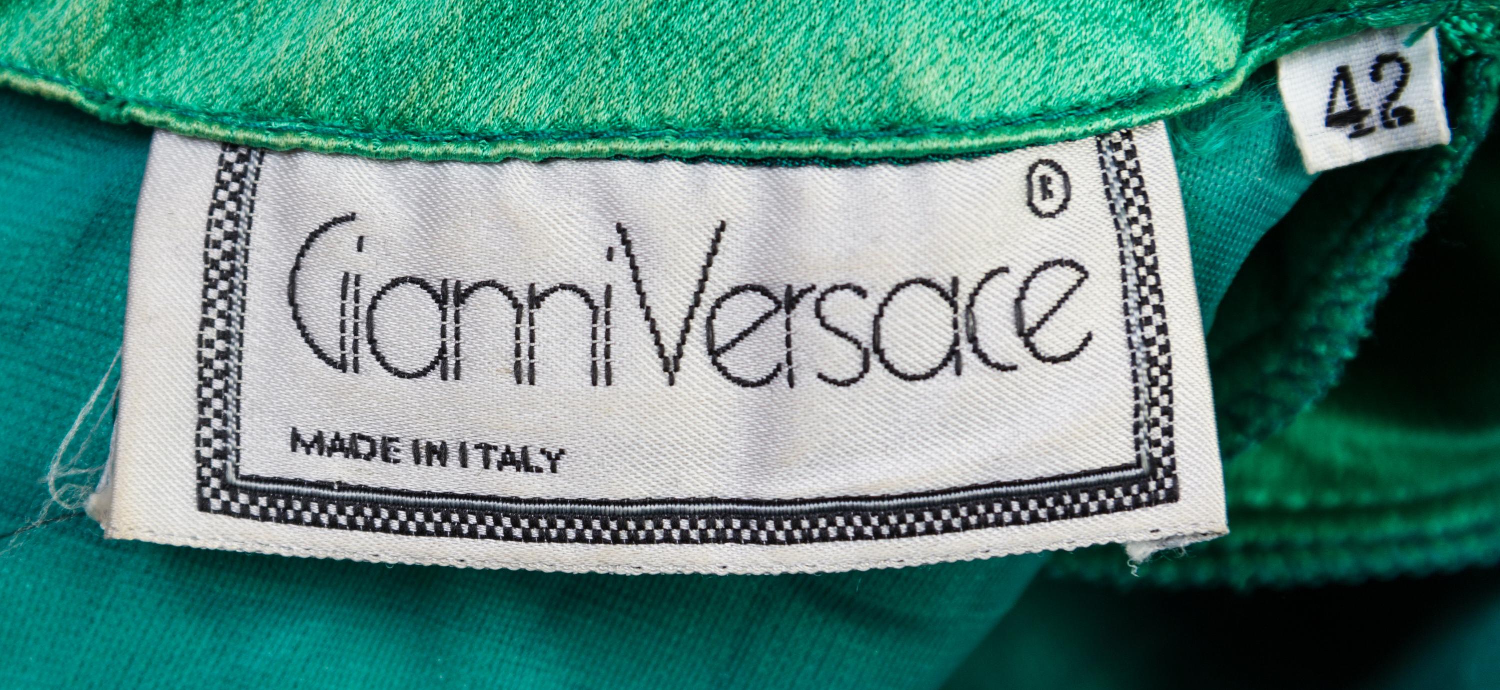 A Gianni Versace Green Basketweave Dress,