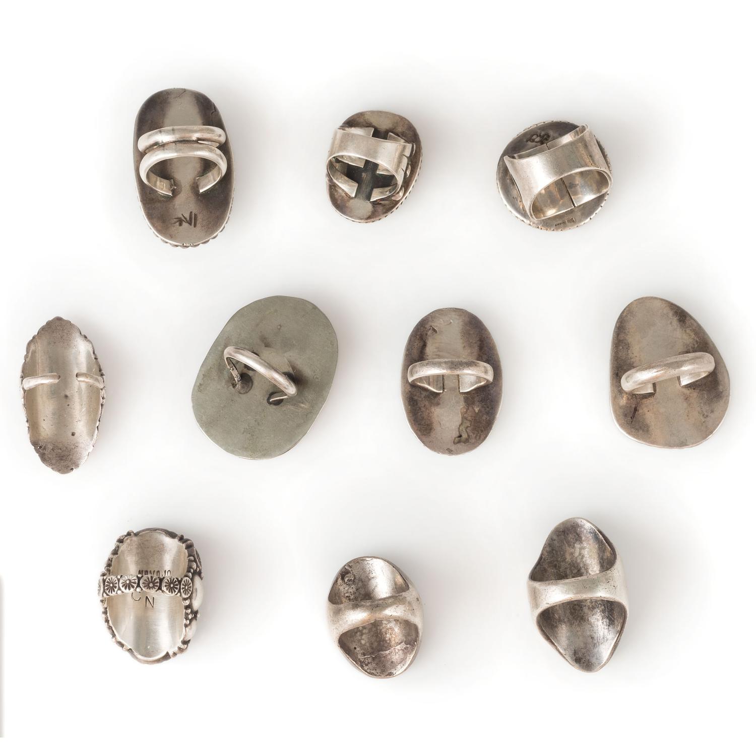 Navajo, Zuni, and Southwestern-Style Silver Rings