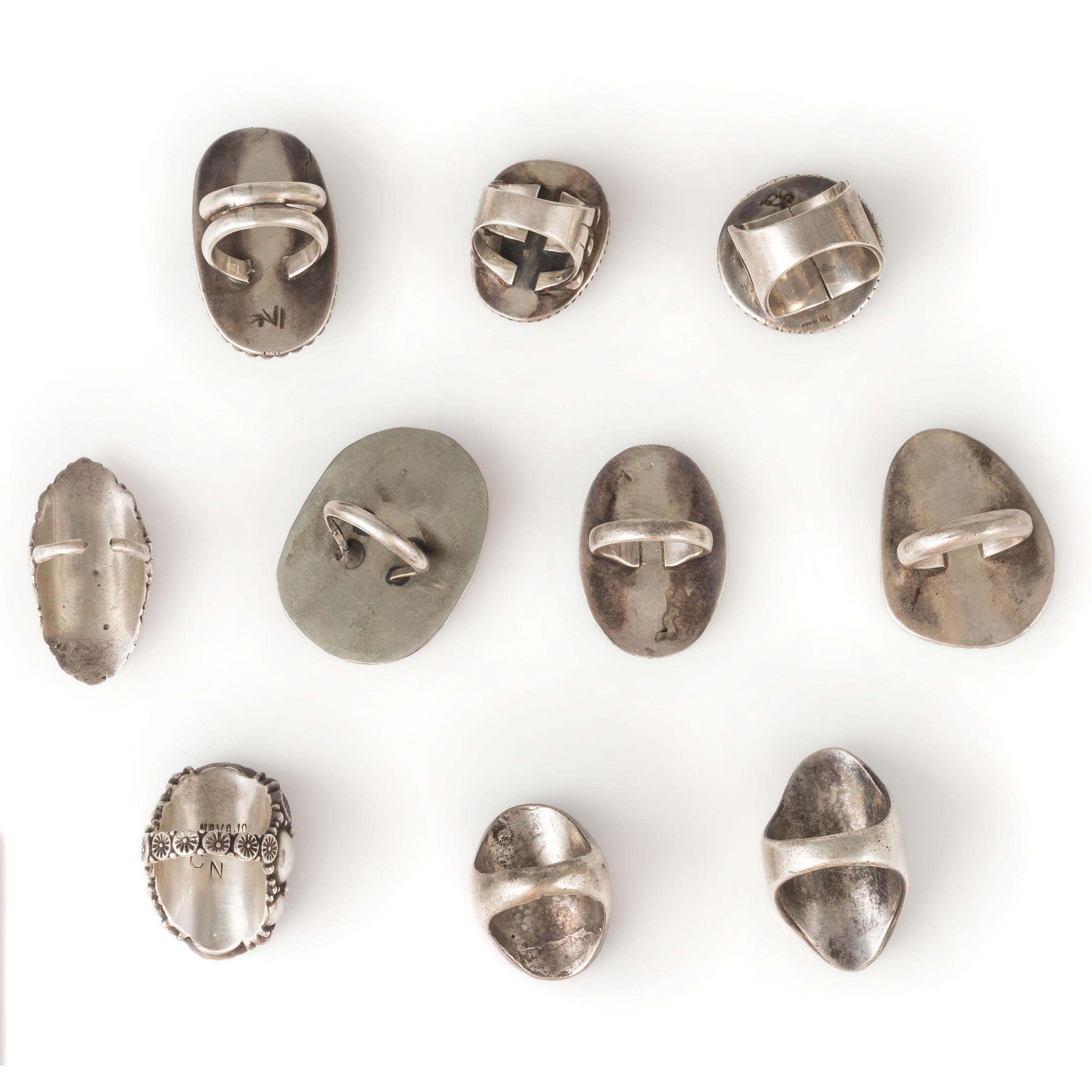 Navajo, Zuni, and Southwestern-Style Silver Rings