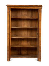 A Pair of Biedermeier Figured Birch Bookcases