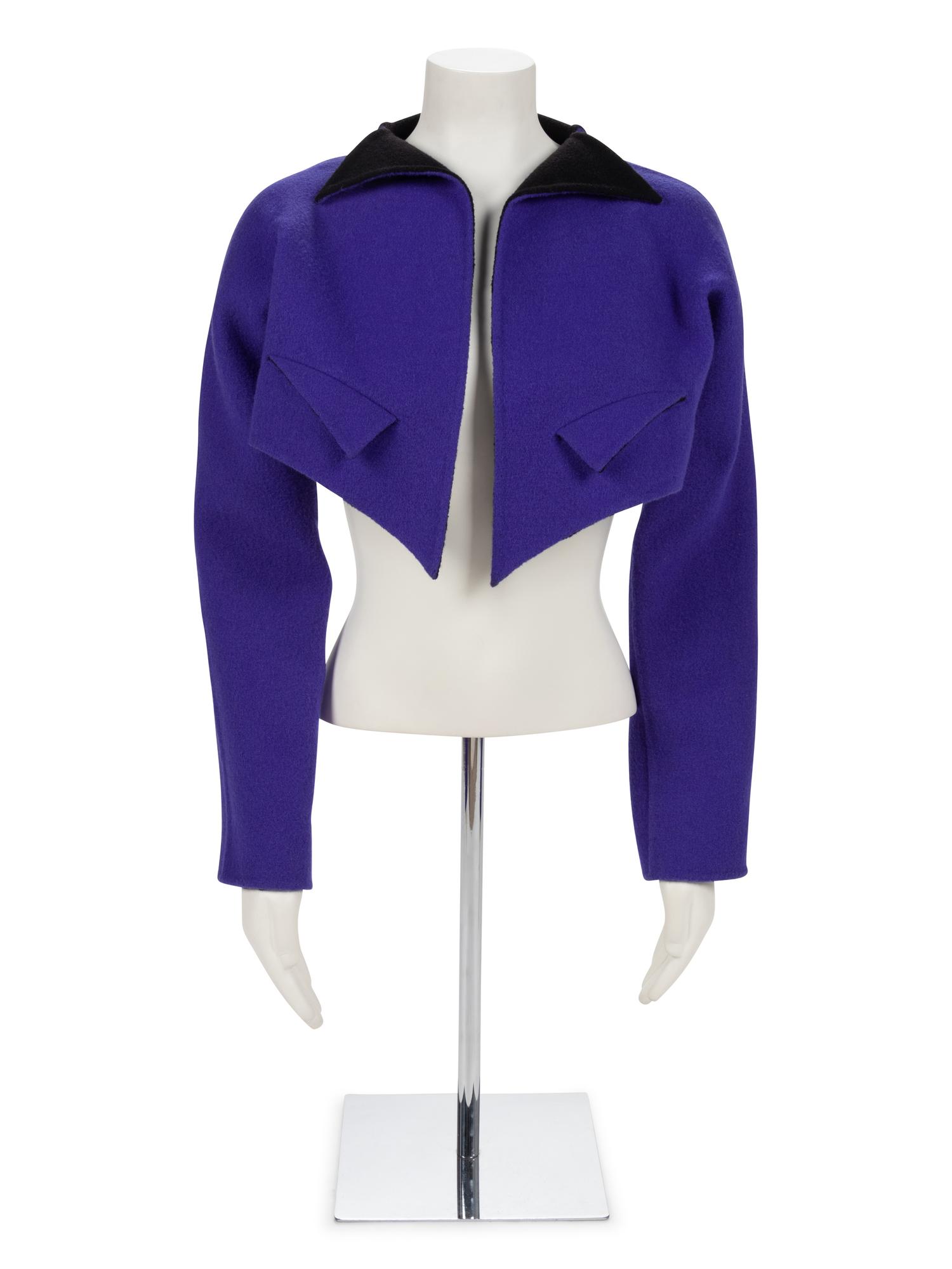 Geoffrey Beene Blue and Black Bolero, Fall 1997