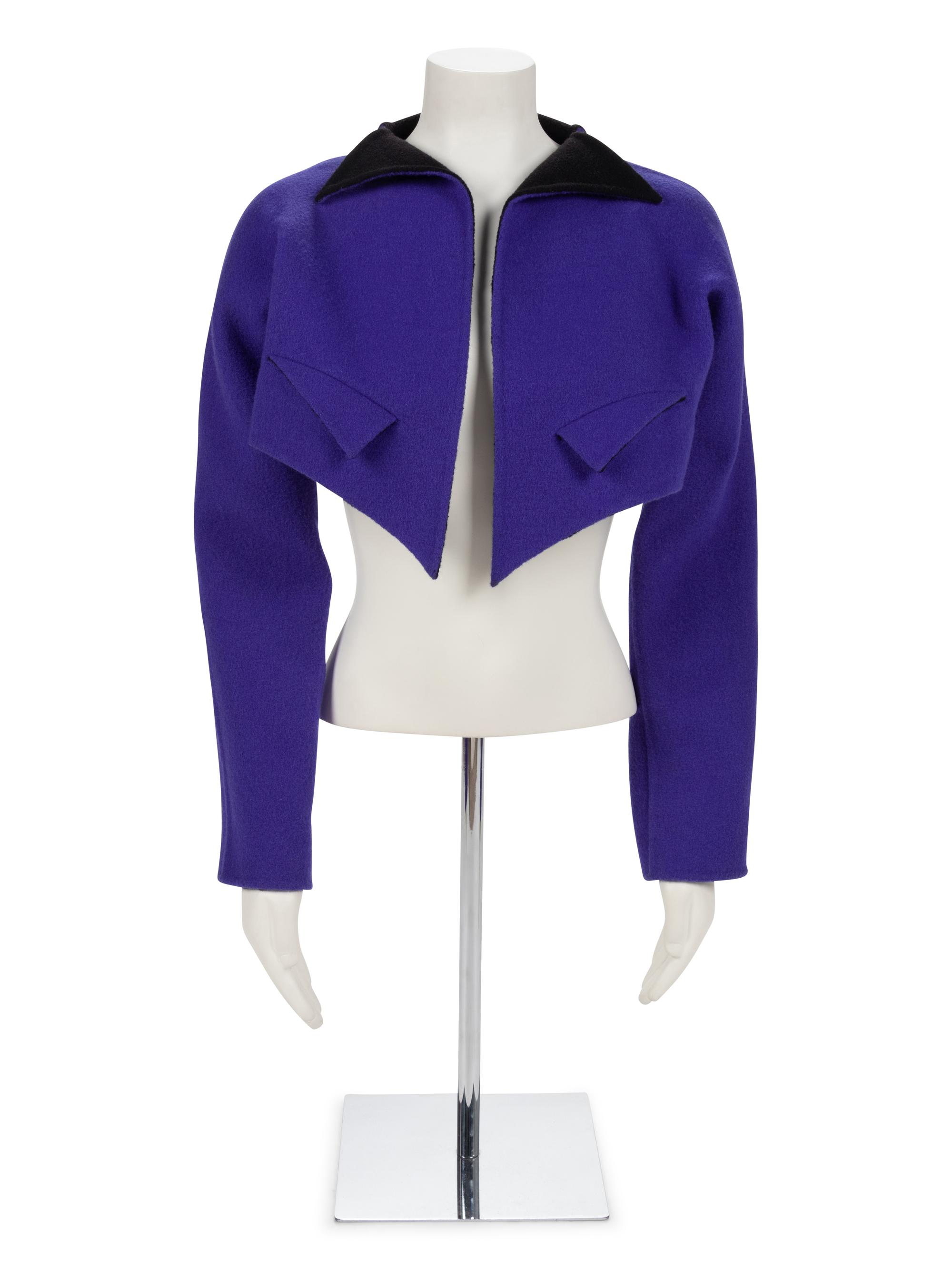 Geoffrey Beene Blue and Black Bolero, Fall 1997