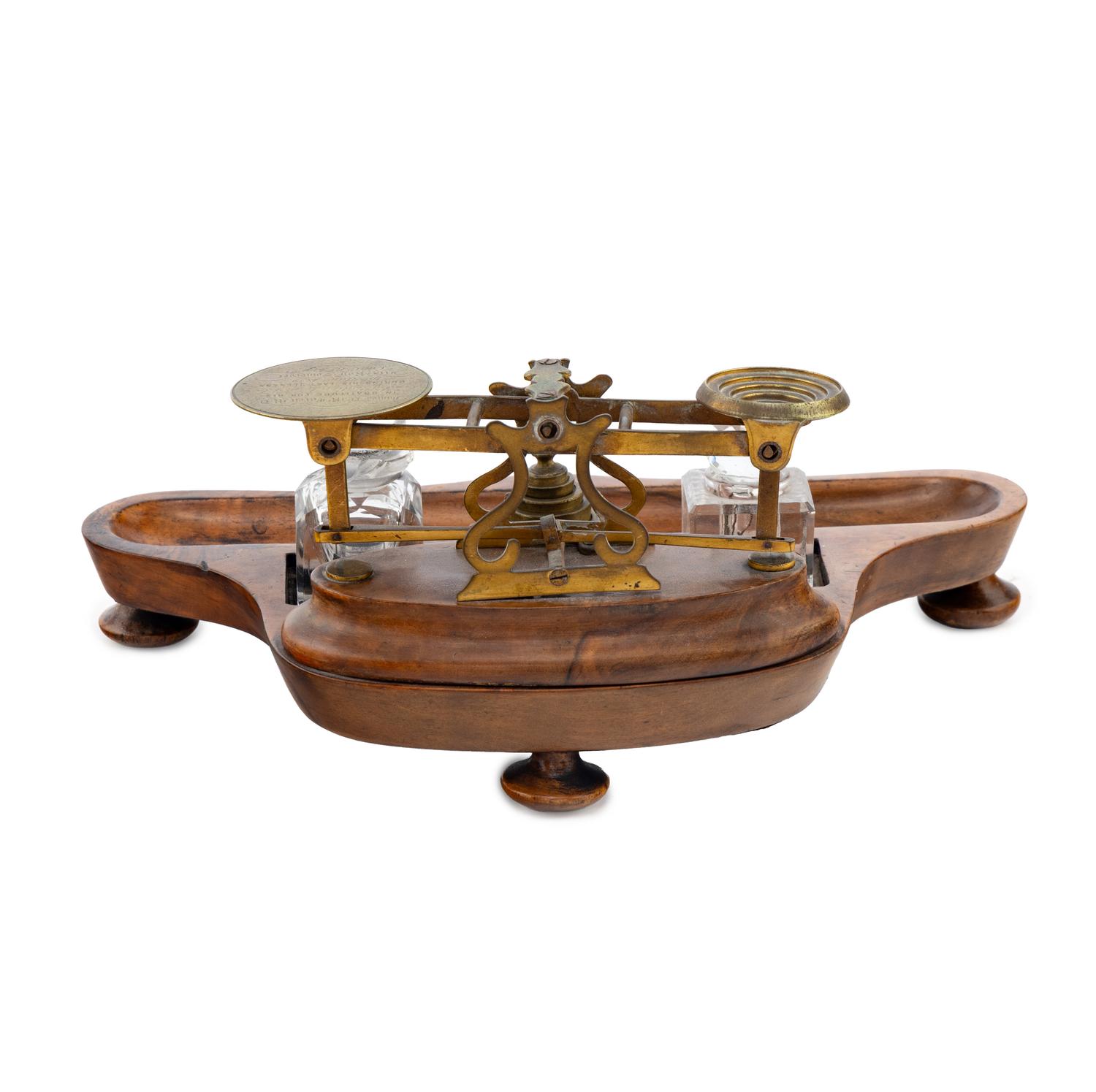 An English Postal Scale and Inkwell