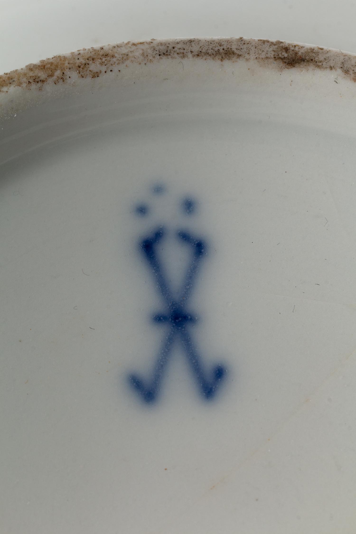 A Pair of German Porcelain Cache Pots