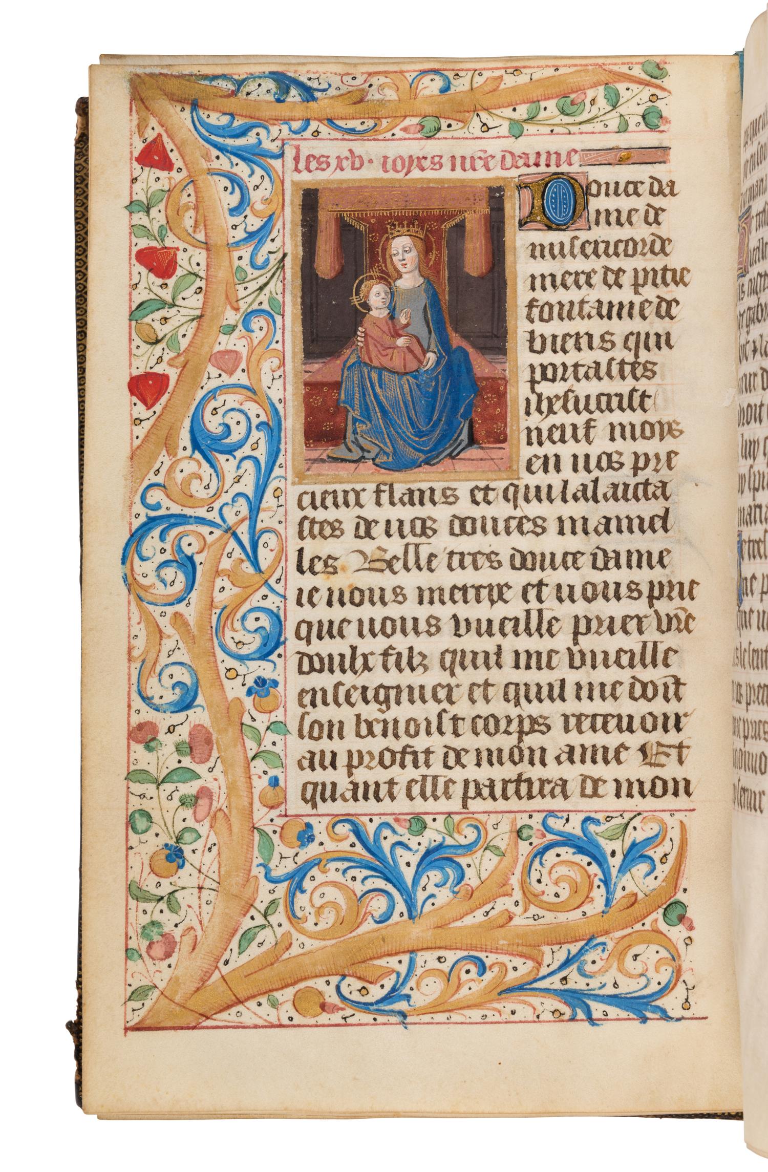 MASTER OF JEANNE HERVEZ (active Paris, c. 1480-1500) Book of Hours (use of Paris), in Latin and French, illuminated manuscript on parchment [Paris, c. 1490-1500]