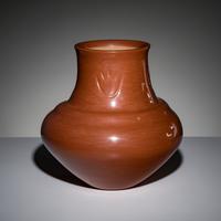 Richard Ebelacker (Santa Clara, 1946-2010) — Redware Pottery Jar, with Bear Paws