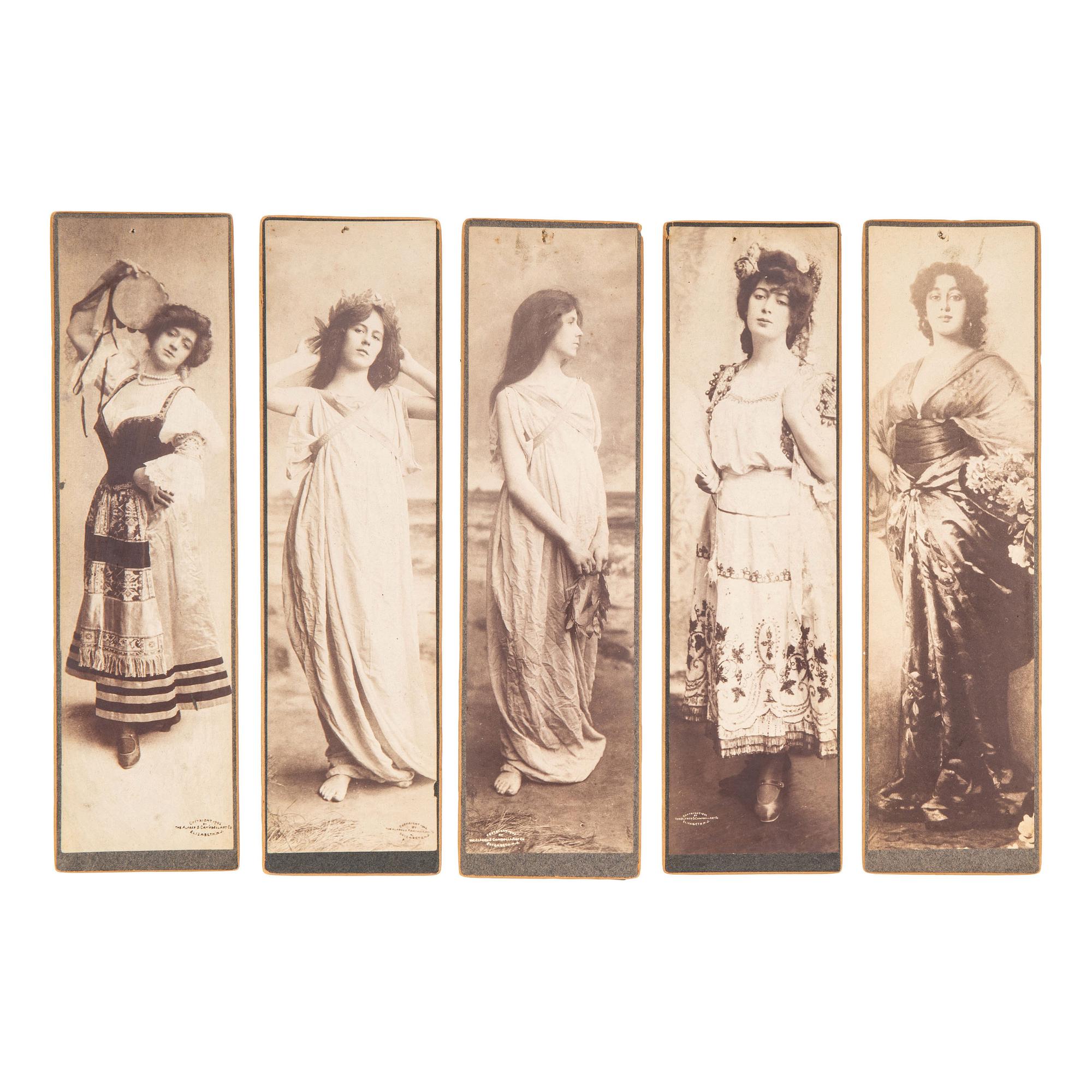 [EARLY PHOTOGRAPHY]. A group of 10 photographs of women in ethnic dress. Elizabeth, New Jersey: Alfred S. Campbell Art Co., 1902.