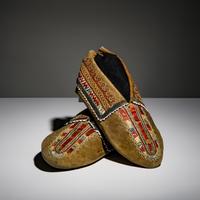 Seneca Quilled Hide Moccasins