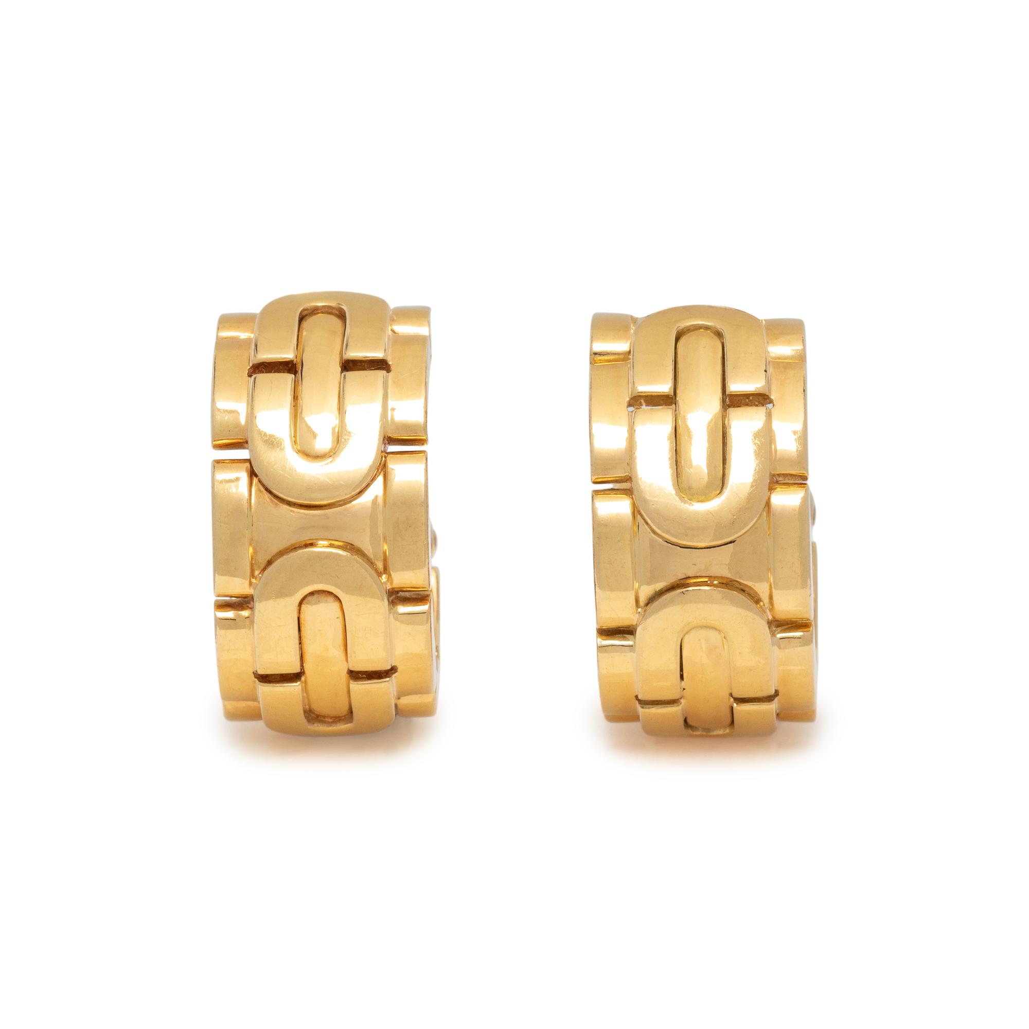 CARTIER, YELLOW GOLD 'PANTHÈRE ART DECO' CLIP EARRINGS