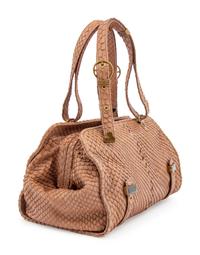 Bottega Veneta Snakeskin Frame Satchel