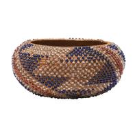 Pomo Beaded Basket, Patriotic Colors