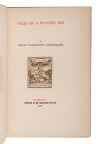 [BINDINGS.] LONGFELLOW, Henry Wadsworth (1807-1882). The Writings. Cambridge: The Riverside Press, 1886.