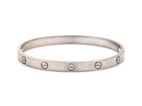 CARTIER, WHITE GOLD 'LOVE' BRACELET