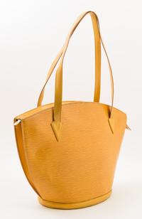 A Louis Vuitton Yellow Epi Saint Jacques Shoulder Bag, 17" x 11" x 3"; Strap drop: 10".