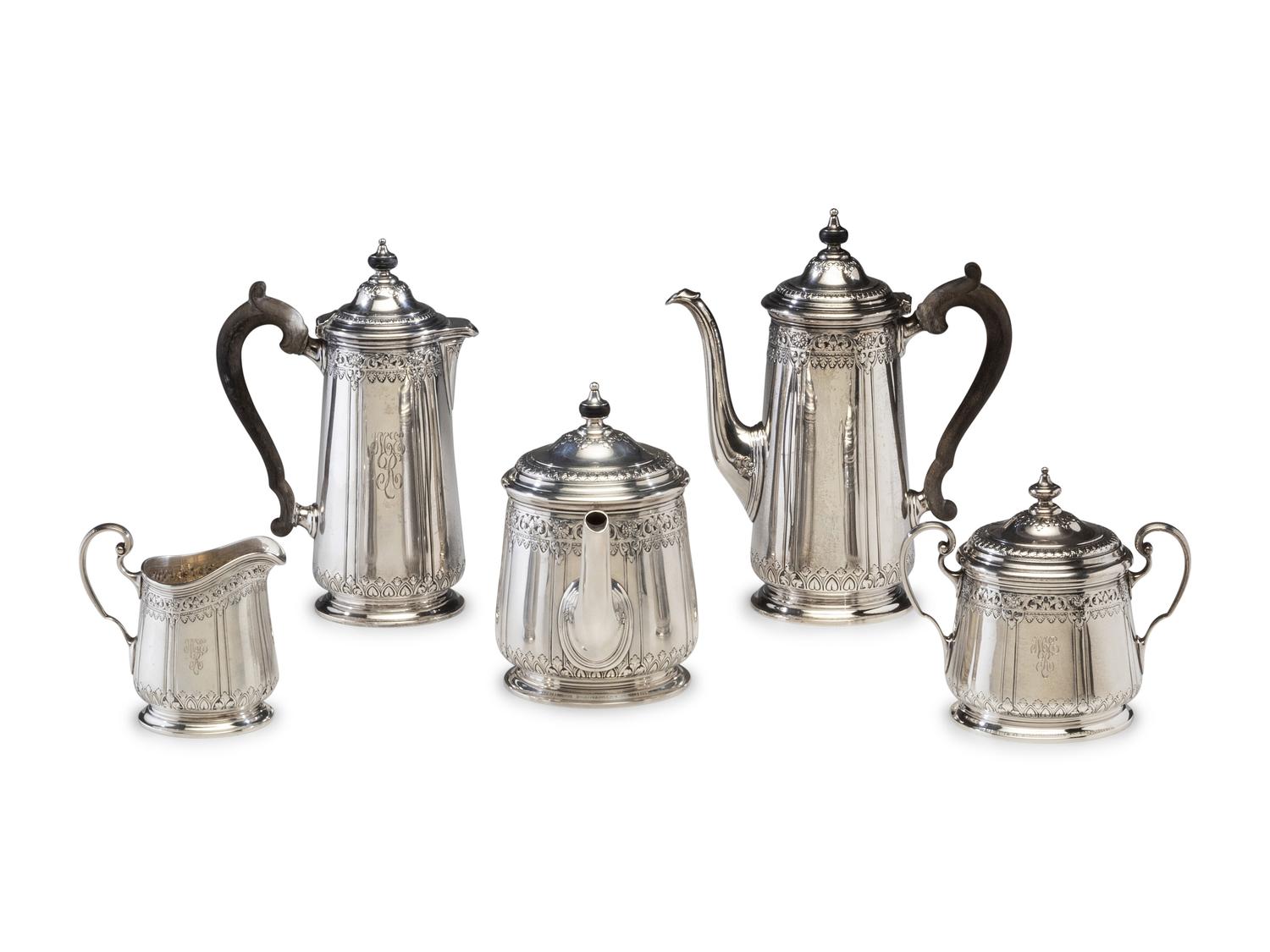 A Tiffany and Co. Silver Five-Piece Tea and Coffee Service