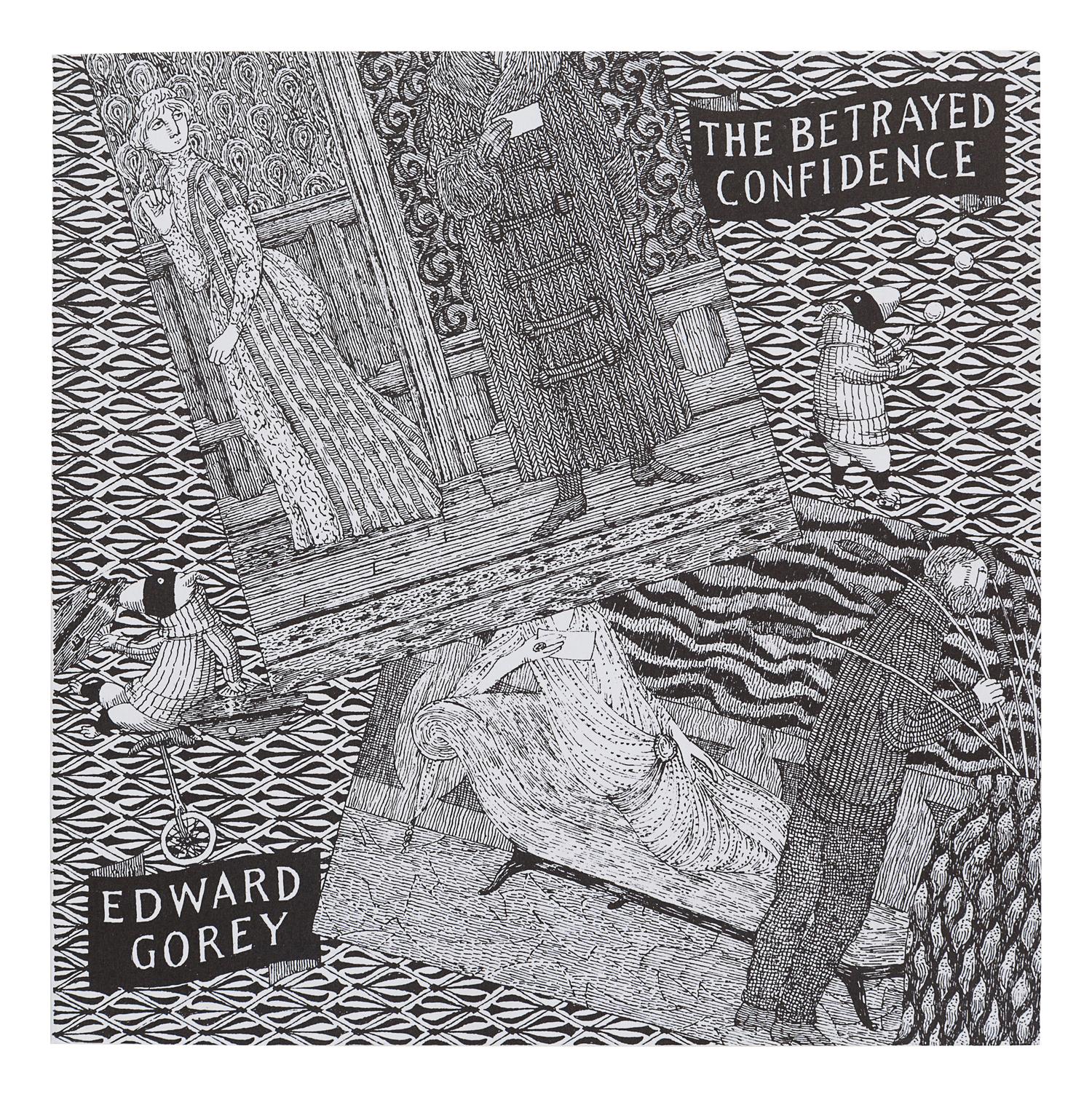 GOREY, Edward (1925-2000). The Betrayed Confidence: Seven Series of Dogear Wryde Postcard s. Orleans, MA: Parnassus Imprints, 1992.