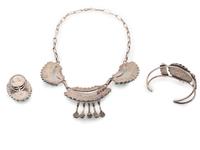 Zuni Silver and Petit Point Turquoise Jewelry