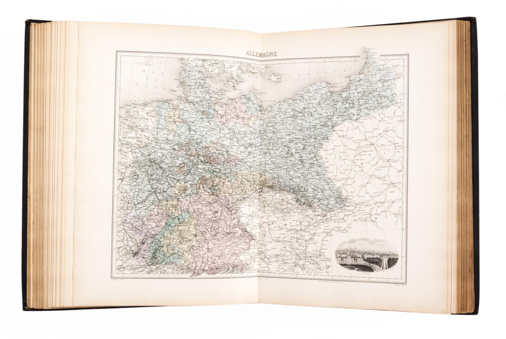 (ATLAS) MARTINEAU, M.A. Nouvel Atlas Illustre. Paris, 1898. With 62 double-page maps.