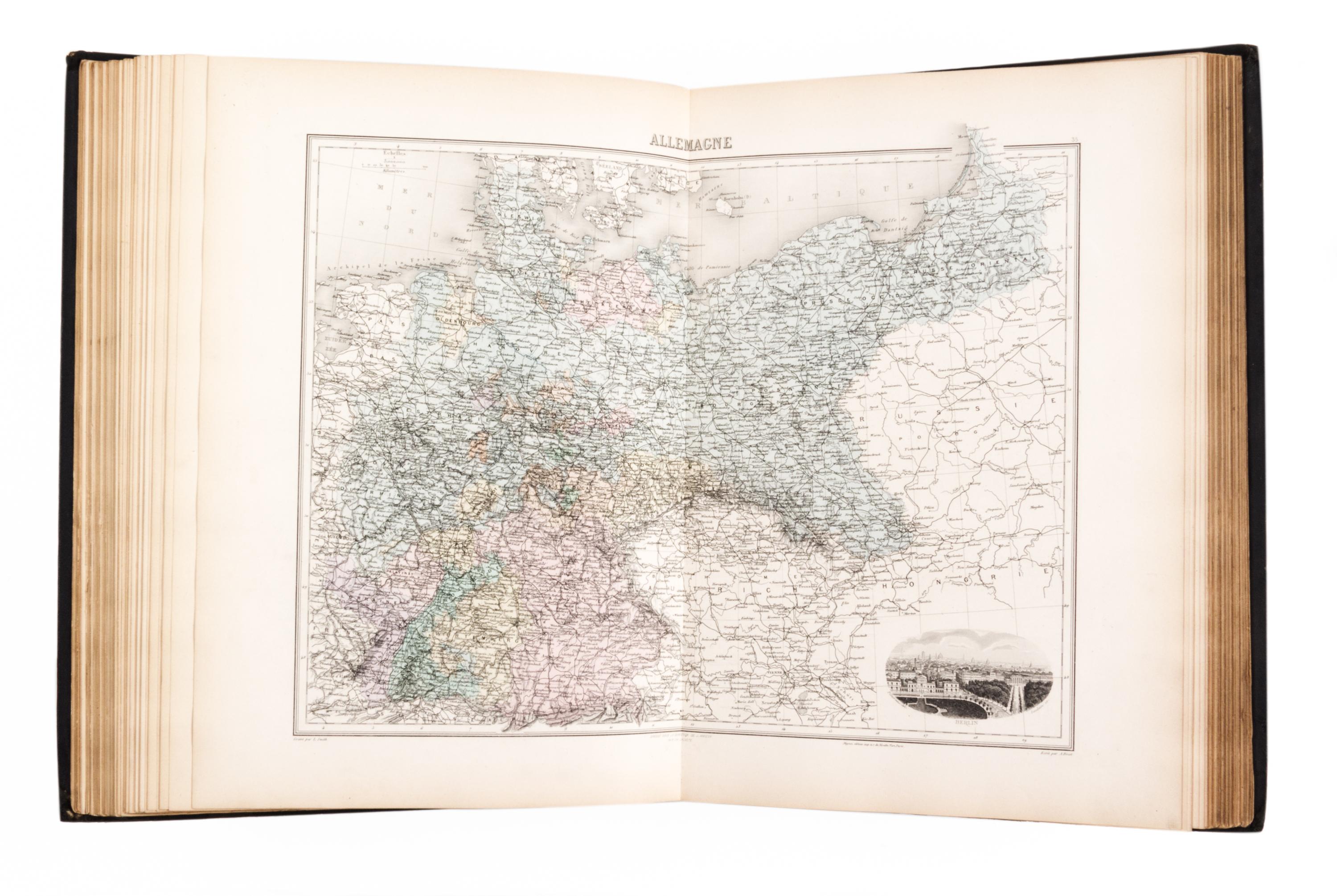 (ATLAS) MARTINEAU, M.A. Nouvel Atlas Illustre. Paris, 1898. With 62 double-page maps.